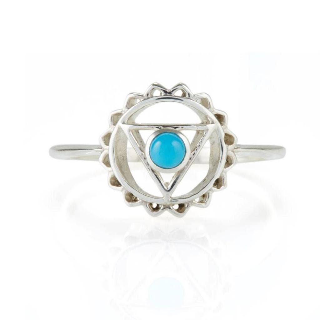 Throat Chakra Arizona Turquoise & Sterling Silver Ring