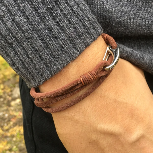 Cowboy Suede Leather Bracelet brn