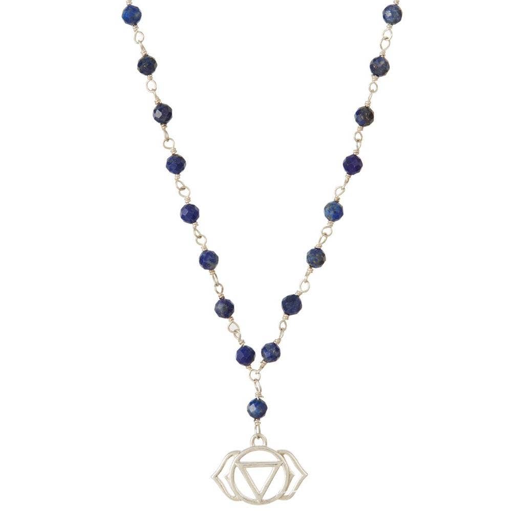 Sterling Silver Lapis Lazuli Third Eye Chakra Necklace