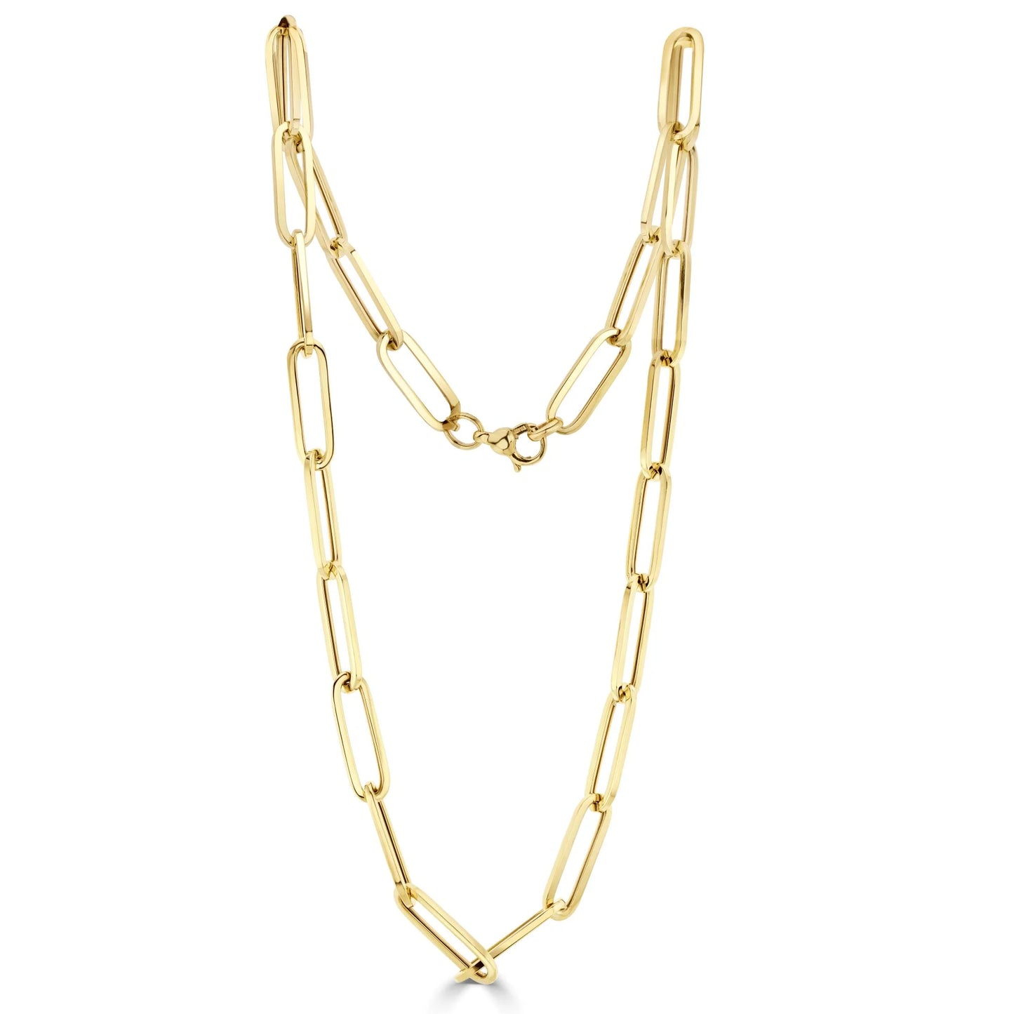 9ct Yellow Gold Paperchain Necklace 18"