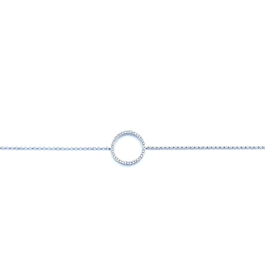 Diamond Circle Of Life 18ct White Gold Bracelet