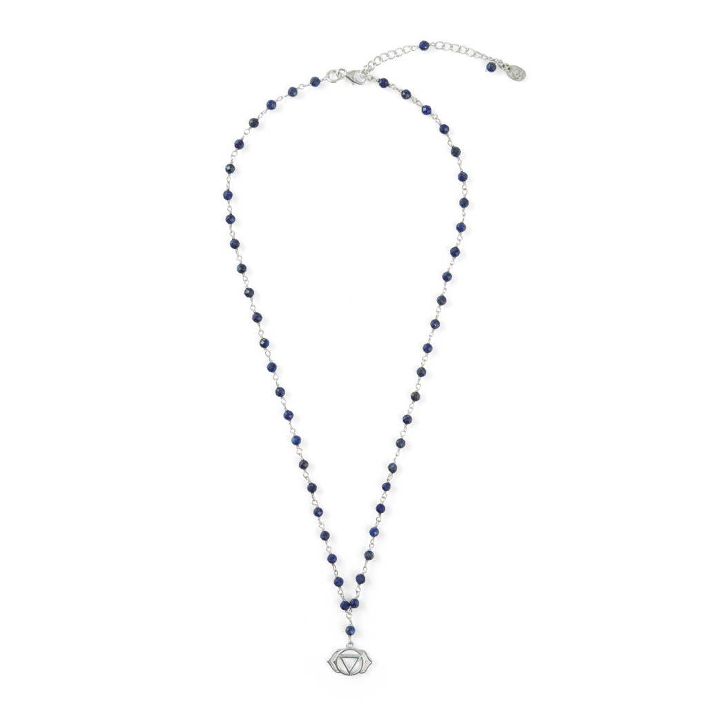 Sterling Silver Lapis Lazuli Third Eye Chakra Necklace