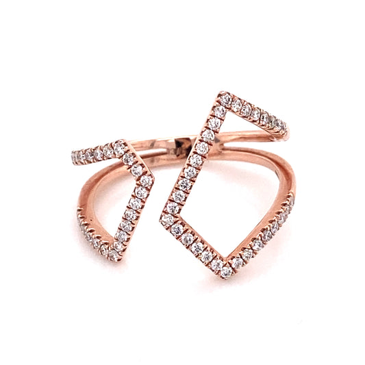 9ct Rose Gold 'Layla' Angular Diamond Ring