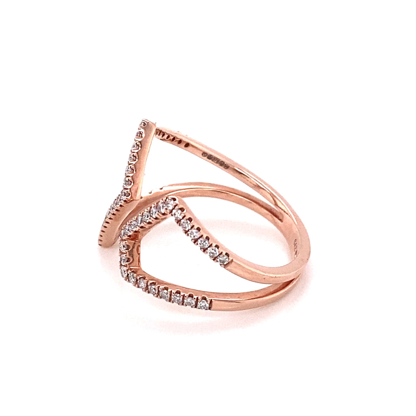 9ct Rose Gold 'Layla' Angular Diamond Ring