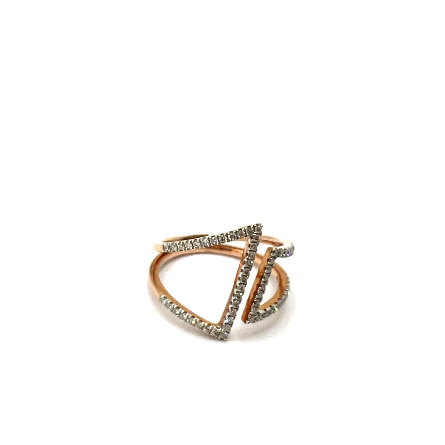 9ct Rose Gold 'Daphne' Angular Diamond Ring