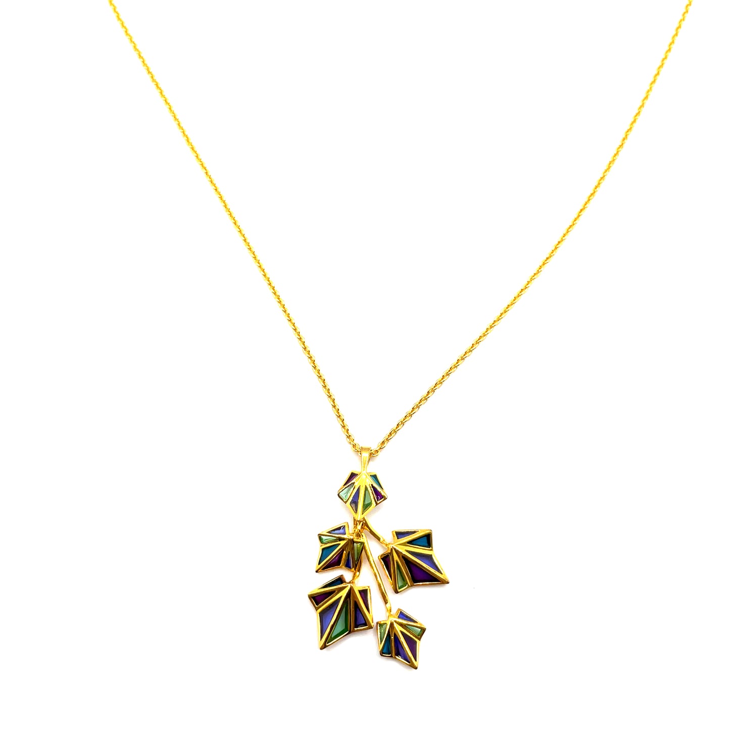 Clara 925 Gold Plated With Coloured Enamel Pendant