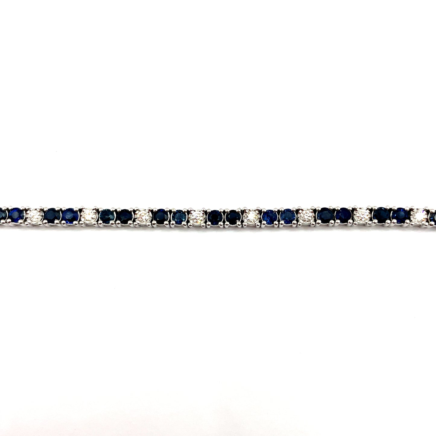 18ct White Gold Sapphire And Diamond Bracelet 'Charlotte'