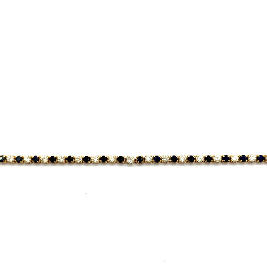 9ct Yellow Gold Sapphire And Diamond Bracelet 'Jana'