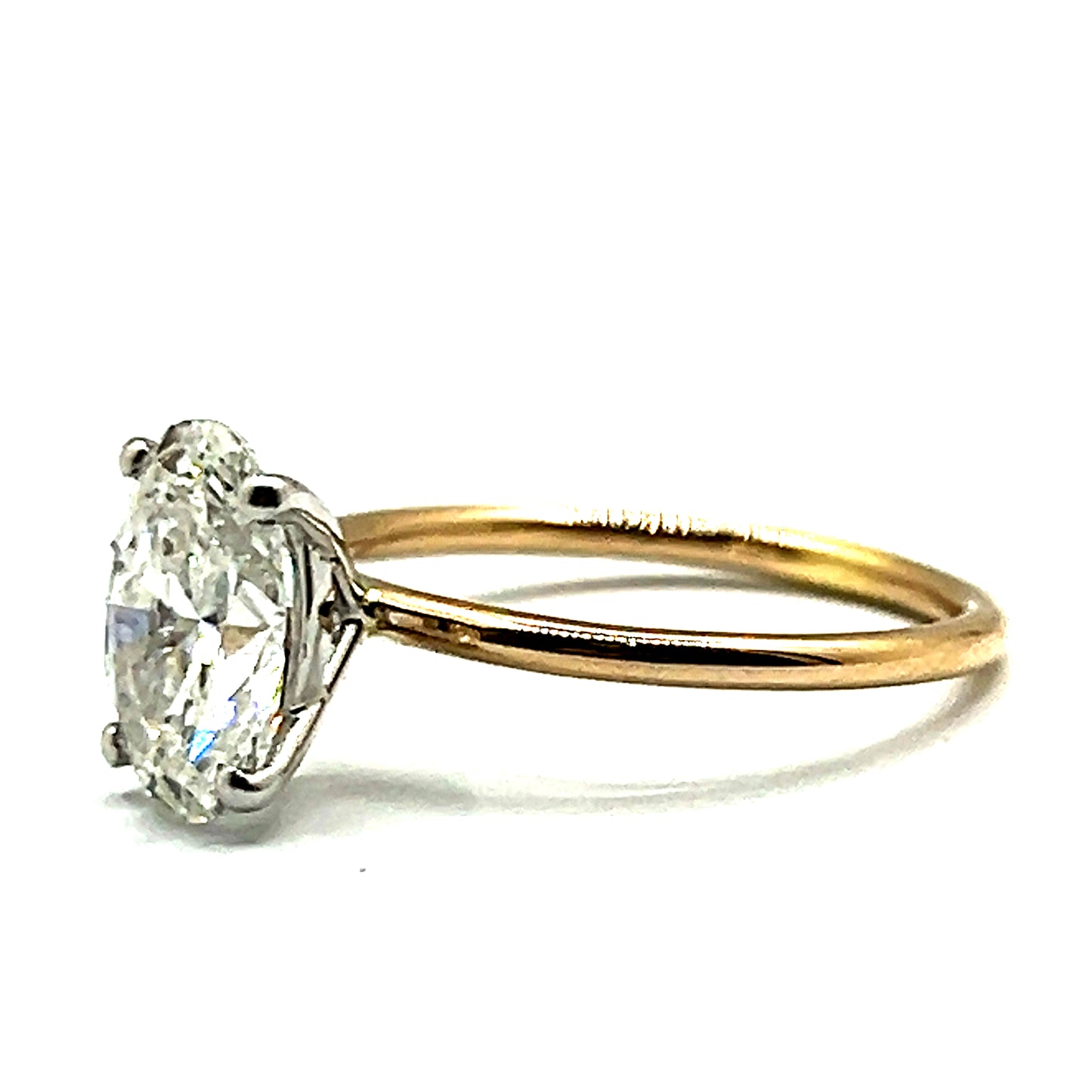 2.05ct LG Diamond Oval Cut Ring in 9ct Yellow and White Gold