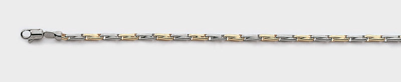 18ct Yellow & White Gold Bracelet 19cm