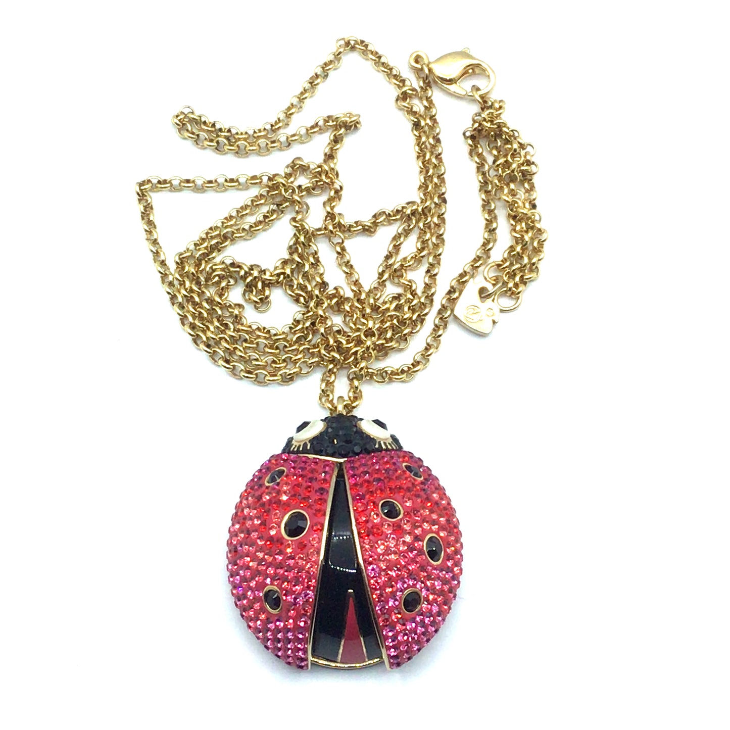 Swarovski Lady Bird pendant and necklace brass Gold plated