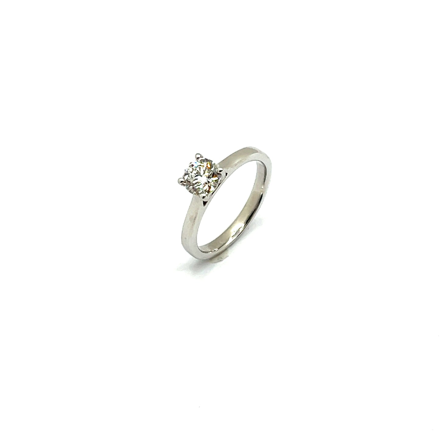 0.70ct 4-Prong Diamond Solitaire 9ct White Gold Engagement Ring