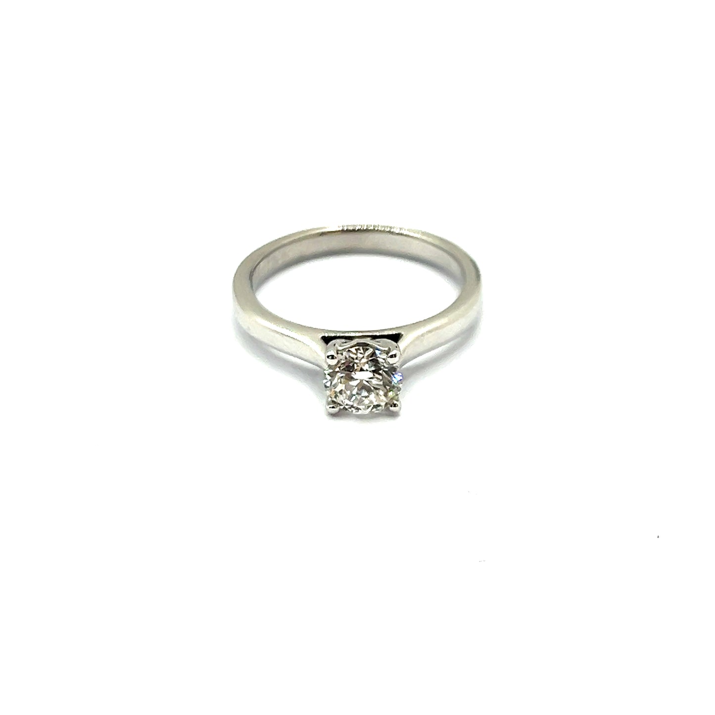0.70ct 4-Prong Diamond Solitaire 9ct White Gold Engagement Ring