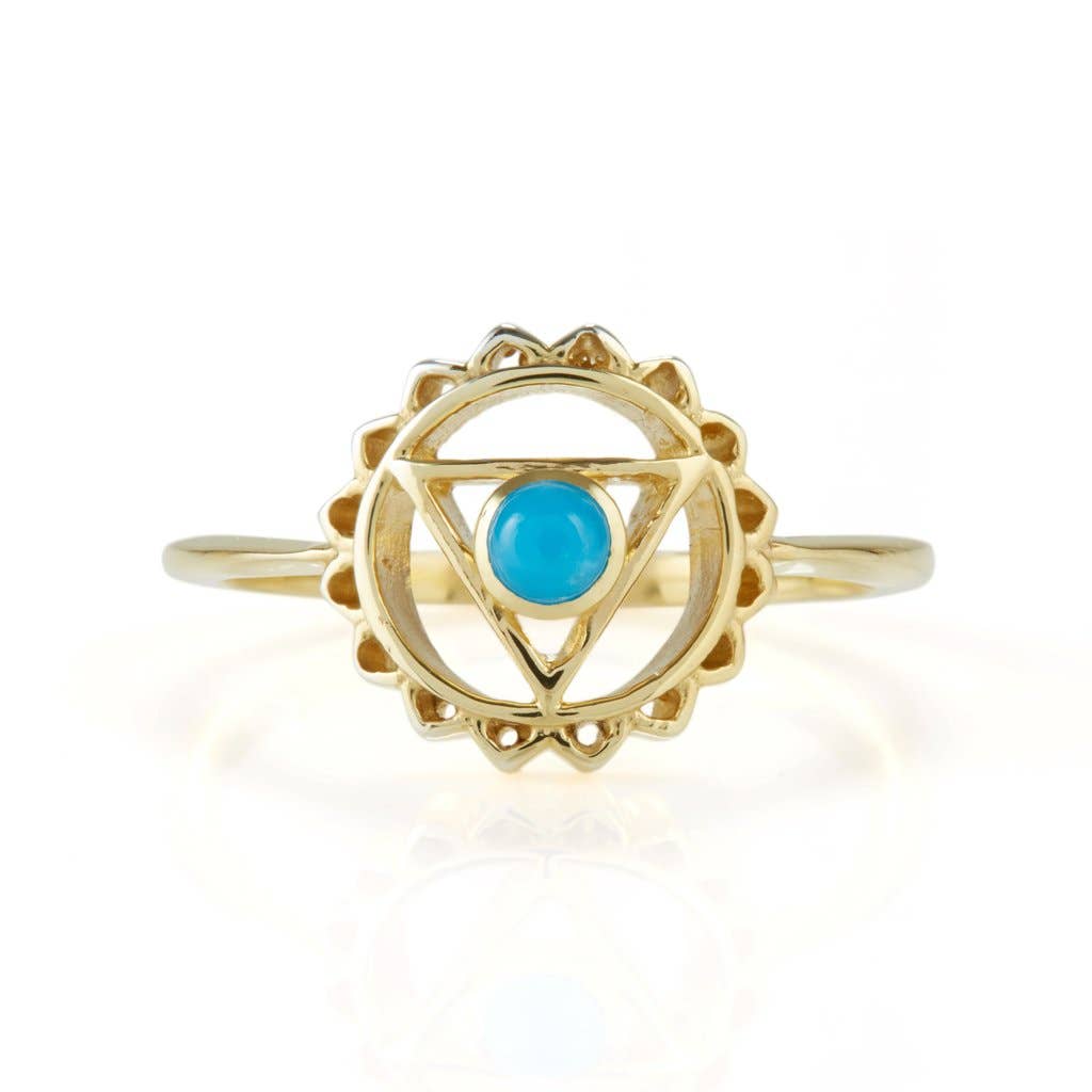 Throat Chakra Arizona Turquoise & Sterling Silver Ring