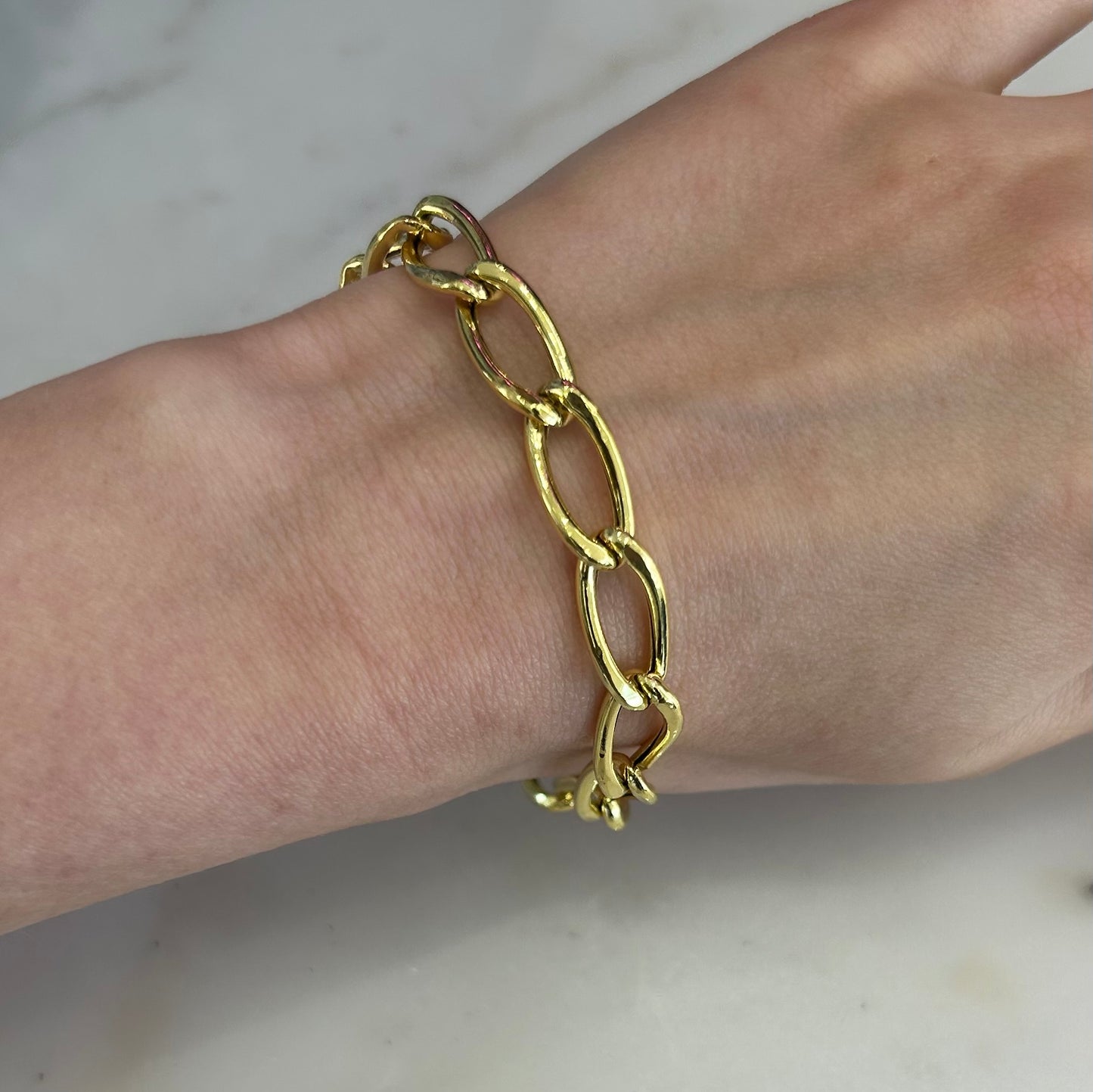 Bold Gold Plated Sterling Silver Statement Bracelet