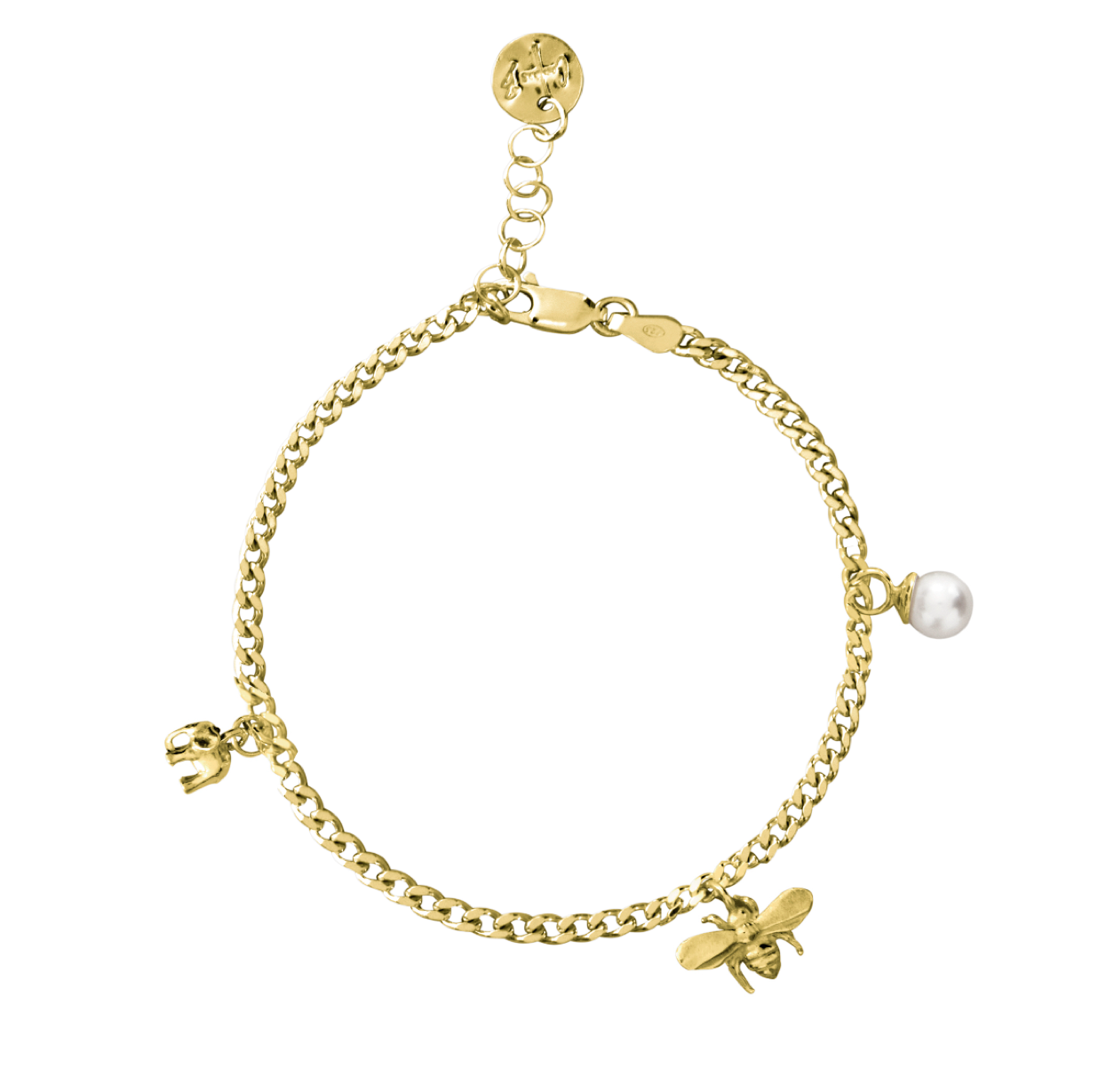 Sterling Silver Gold Plated Icons of Nature Bracelet