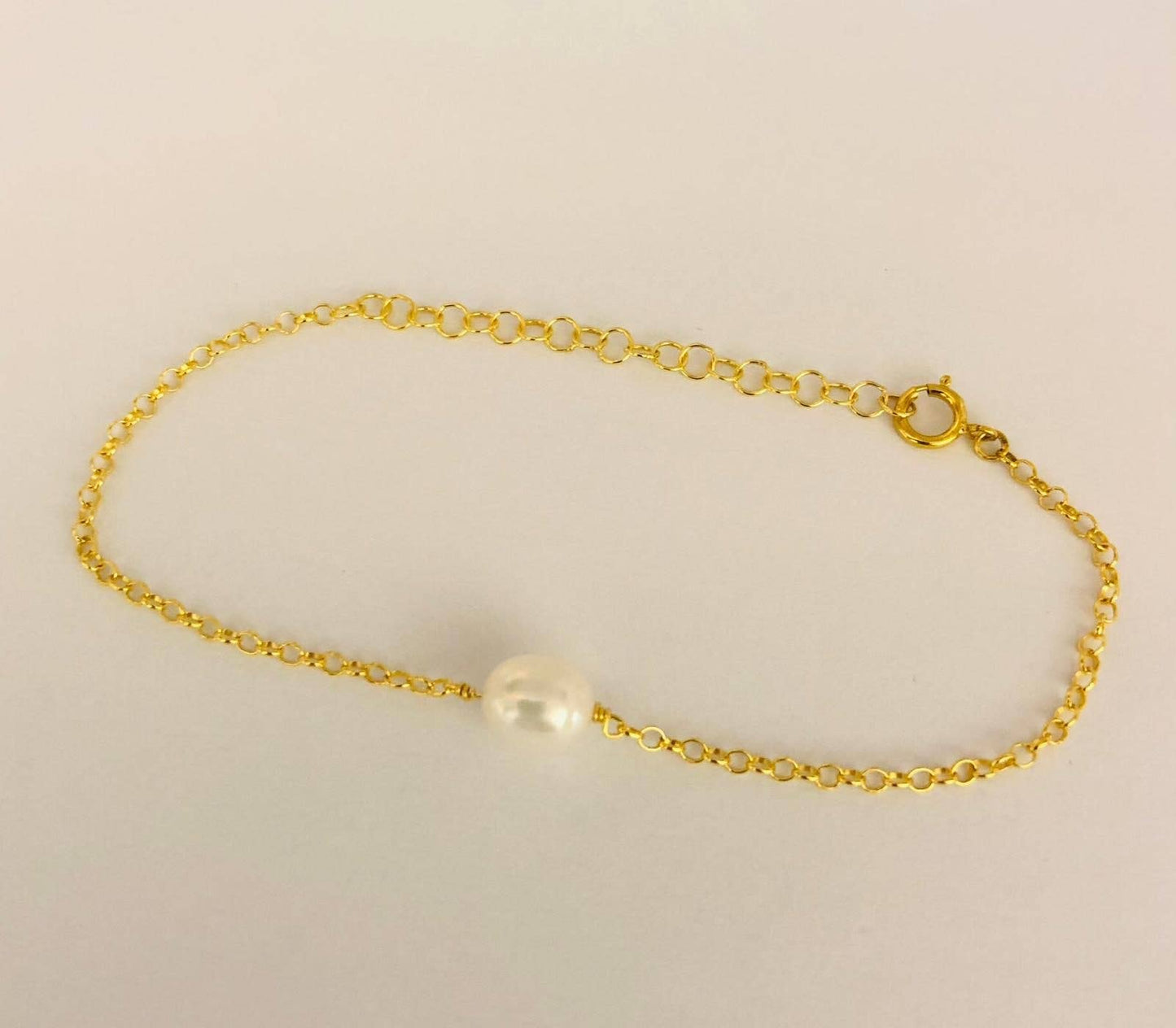 Pearl & Silver Gold Plated "Elegance" Bracelet