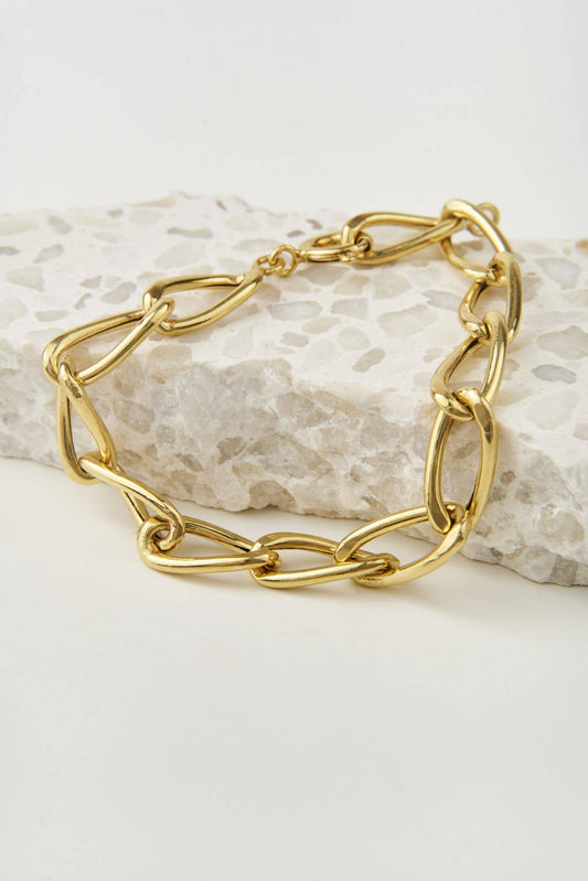 Bold Gold Plated Sterling Silver Statement Bracelet