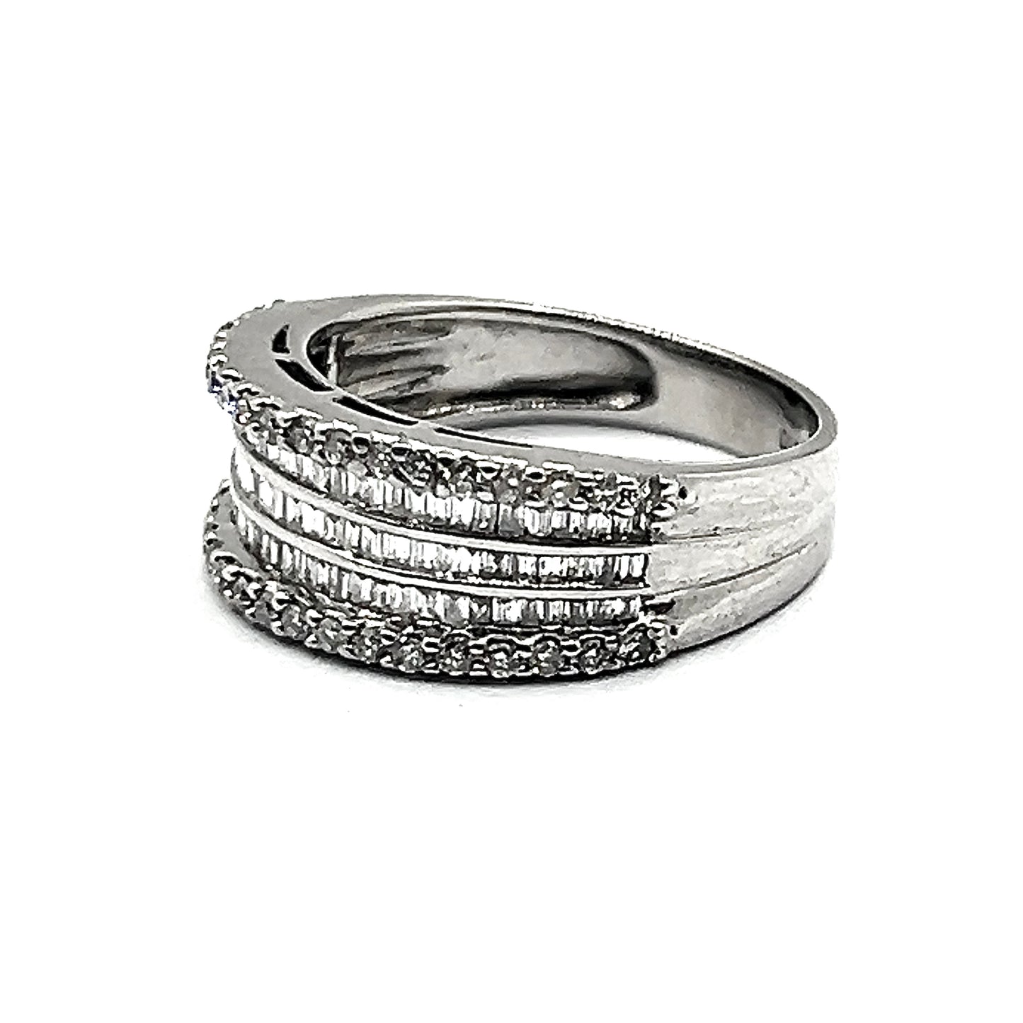 Five-Row Diamond Eternity Band in 18ct White Gold