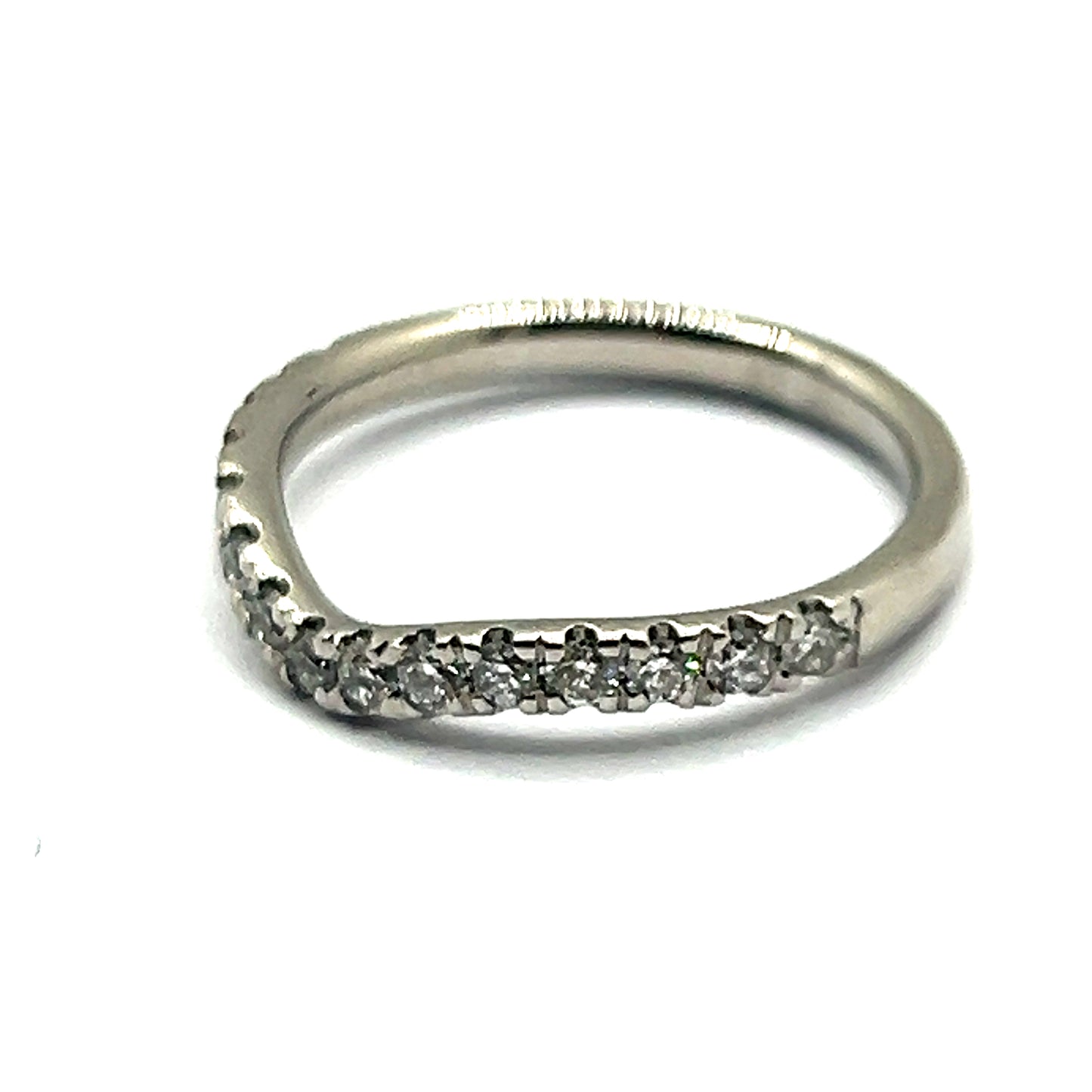 Curved Lab Diamond Eternity Band in Platinum