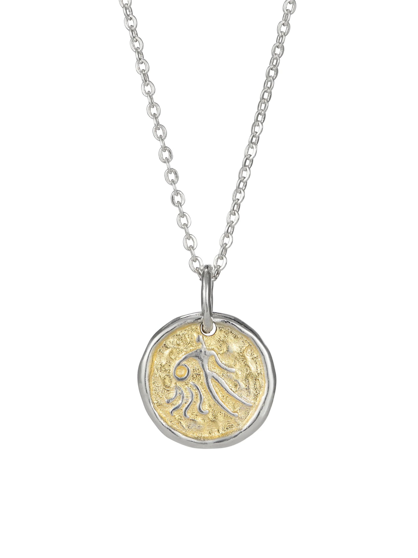 Sterling Silver 18ct Gold Plated Zodiac Star Sign Necklace