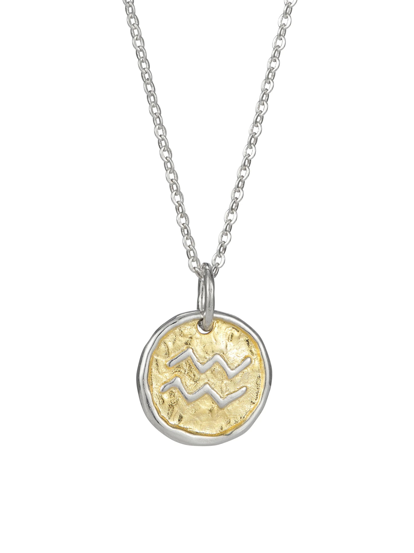 Sterling Silver 18ct Gold Plated Zodiac Star Sign Necklace