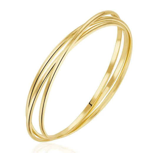 9ct Yellow Gold Russian Bangle