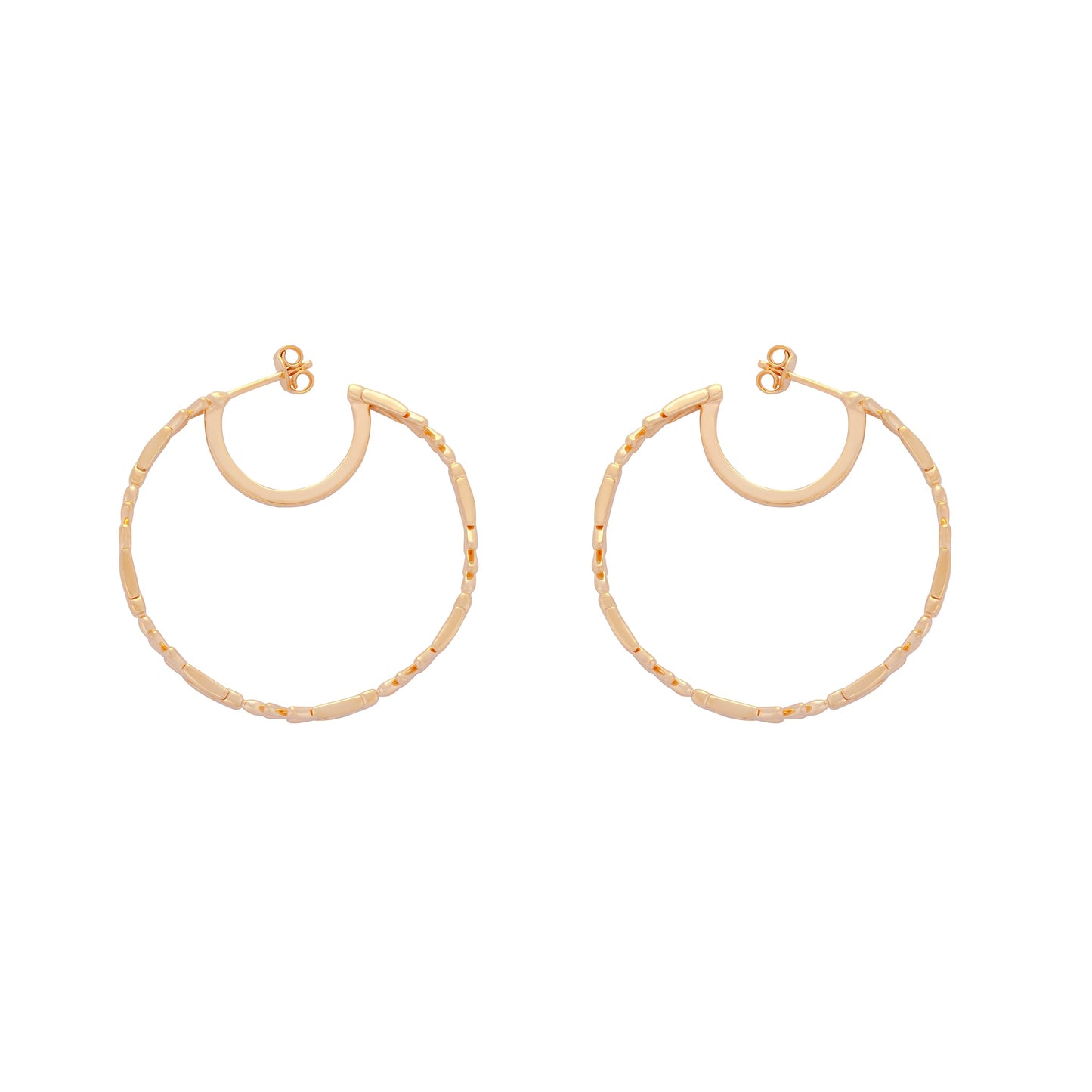 Large Firework 22ct Gold Vermeil Hoop Earrings