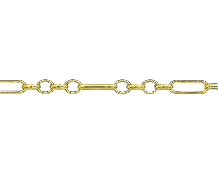 9ct Yellow Gold Figaro Belcher Heavy Chain Bracelet 7.5"