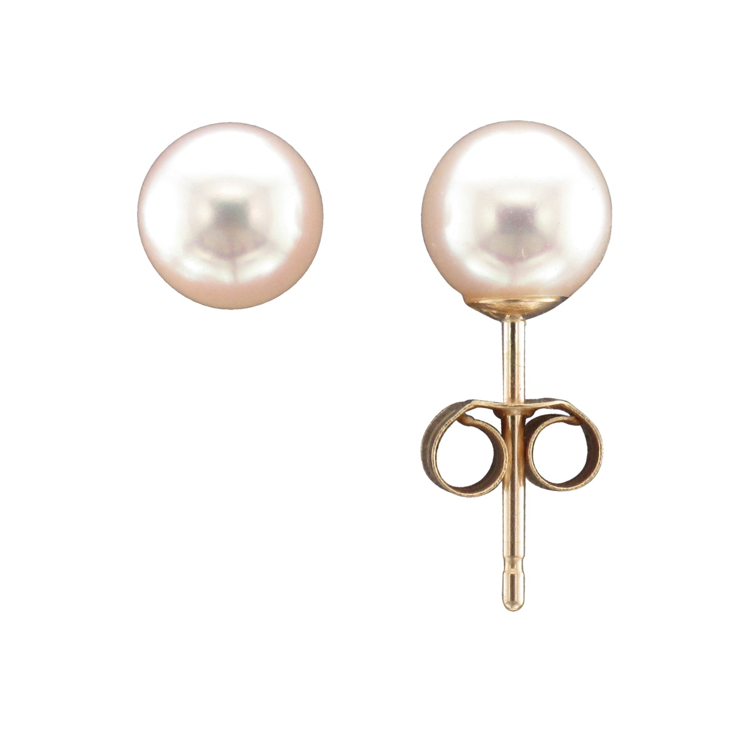 6mm Akoya Cultured Pearl & 9ct Gold Stud Earrings