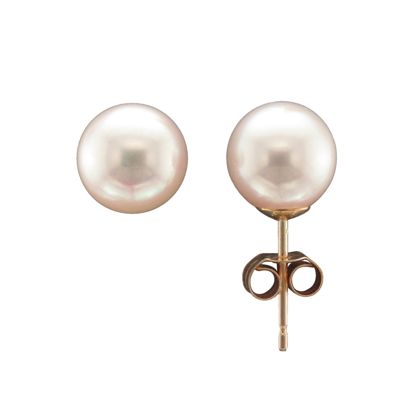 8mm Akoya Cultured Pearl & 9ct Gold Stud Earrings