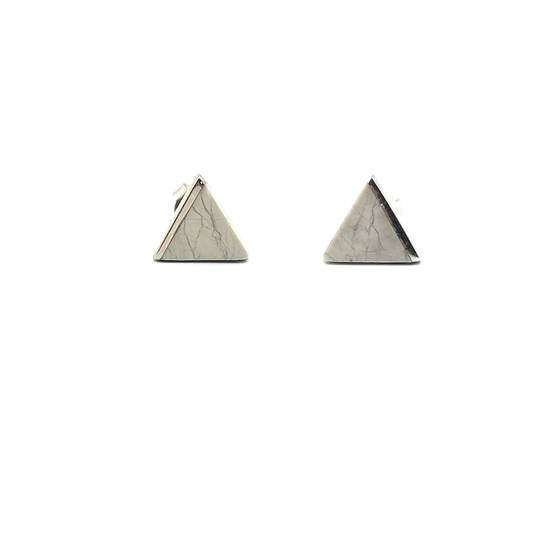 Howlite Sterling Silver Studs