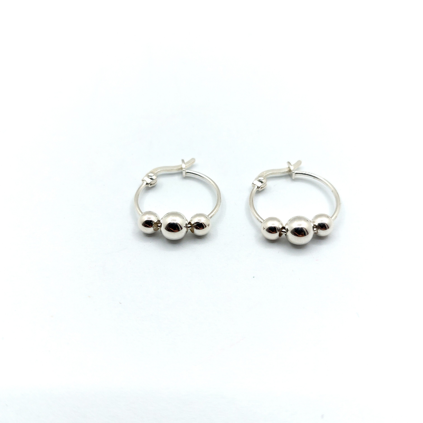 Sterling Silver "Bali" Ball Sleeper Earrings