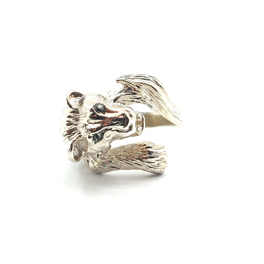 Sterling Silver Lion Icon Ring