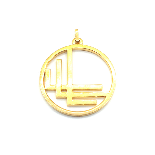 Interlocking LLL 18ct Gold Plated, Sterling Silver Pendant