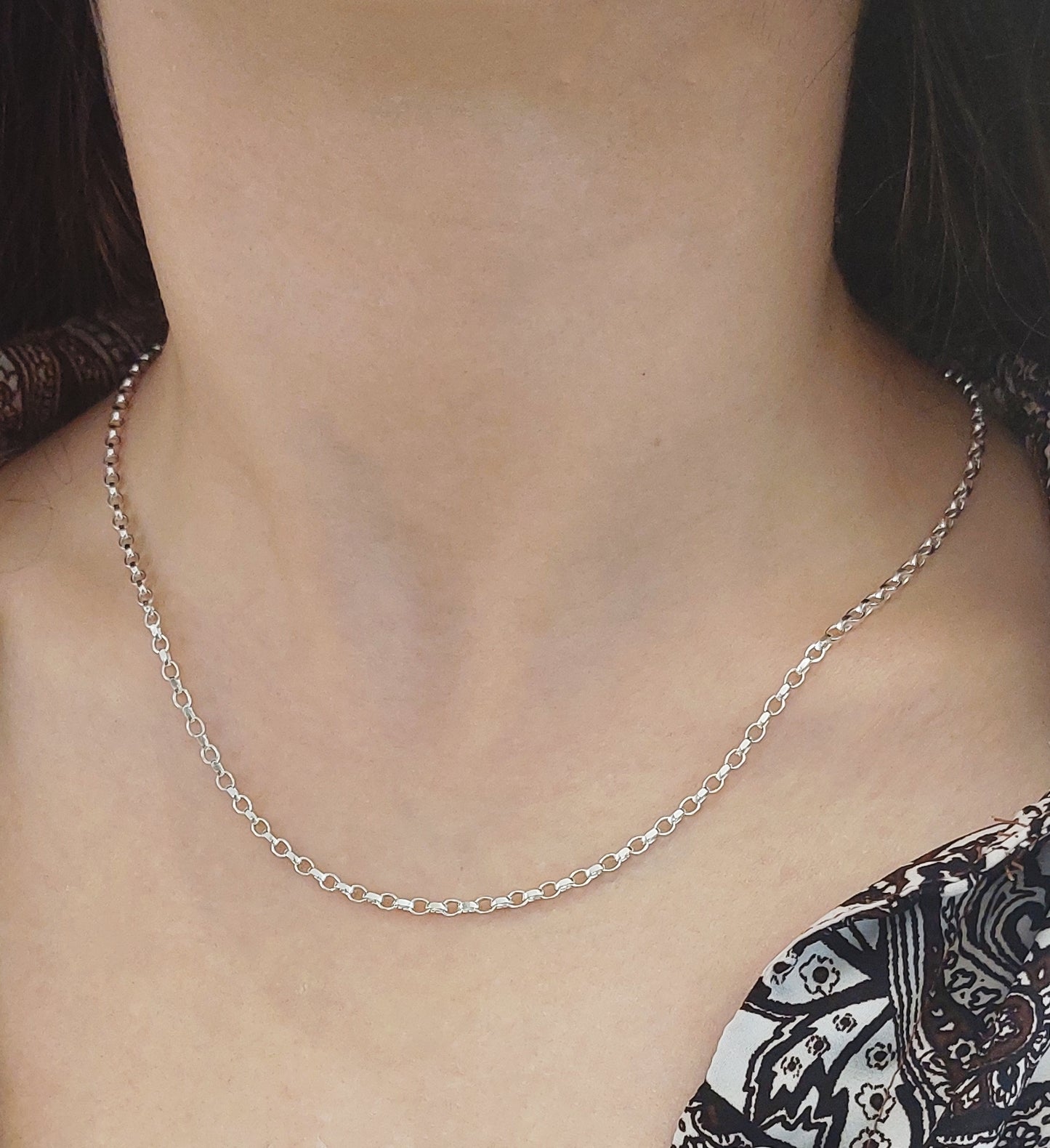 925 Sterling Silver Faceted Belcher Chain 20"