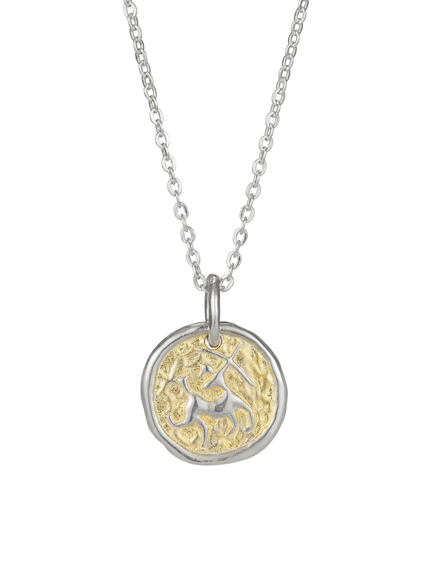 Sterling Silver 18ct Gold Plated Zodiac Star Sign Necklace