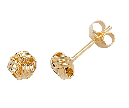 9ct Yellow Gold Knot Earrings