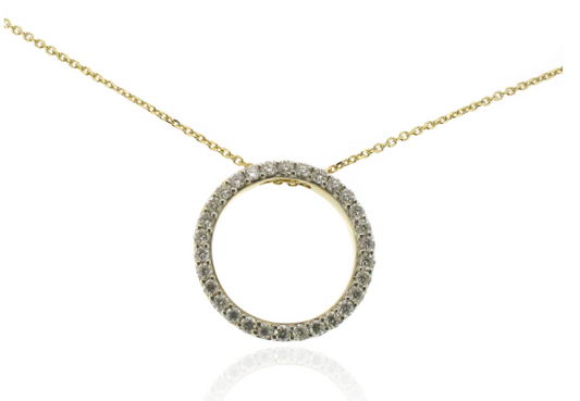 Single Polo Diamond Pave Necklace