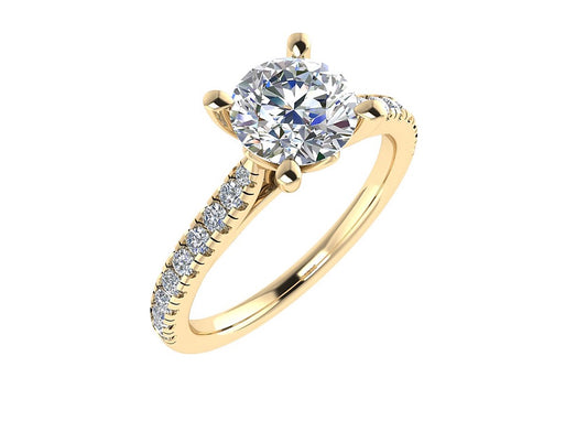 Bespoke 1.83ct E, VS2 Lab Grown Diamond 18ct Yellow Gold Engagement Ring