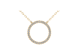 Polo Eternity Diamond Claw Set, 18ct Gold Necklace
