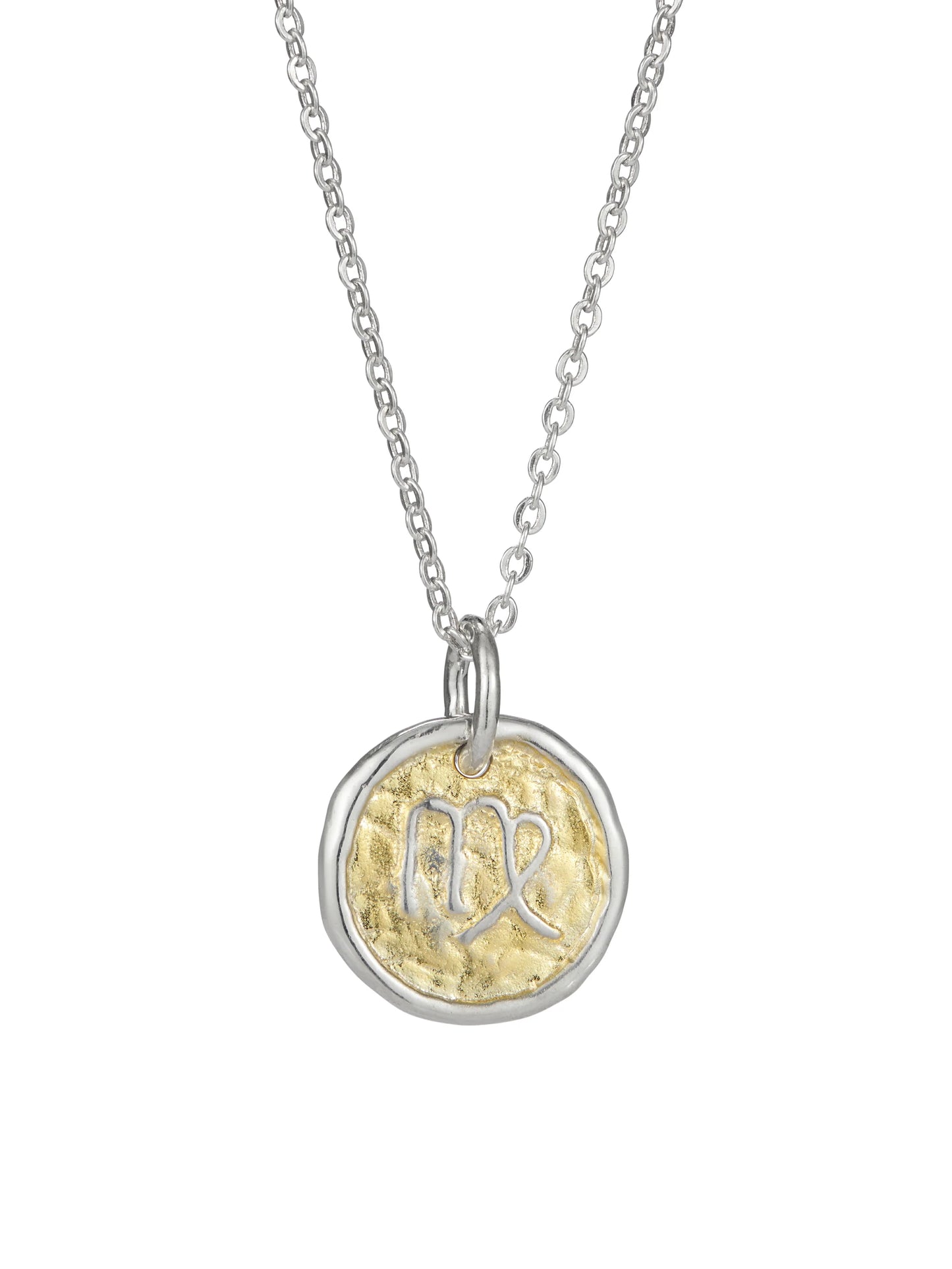 Sterling Silver 18ct Gold Plated Zodiac Star Sign Necklace