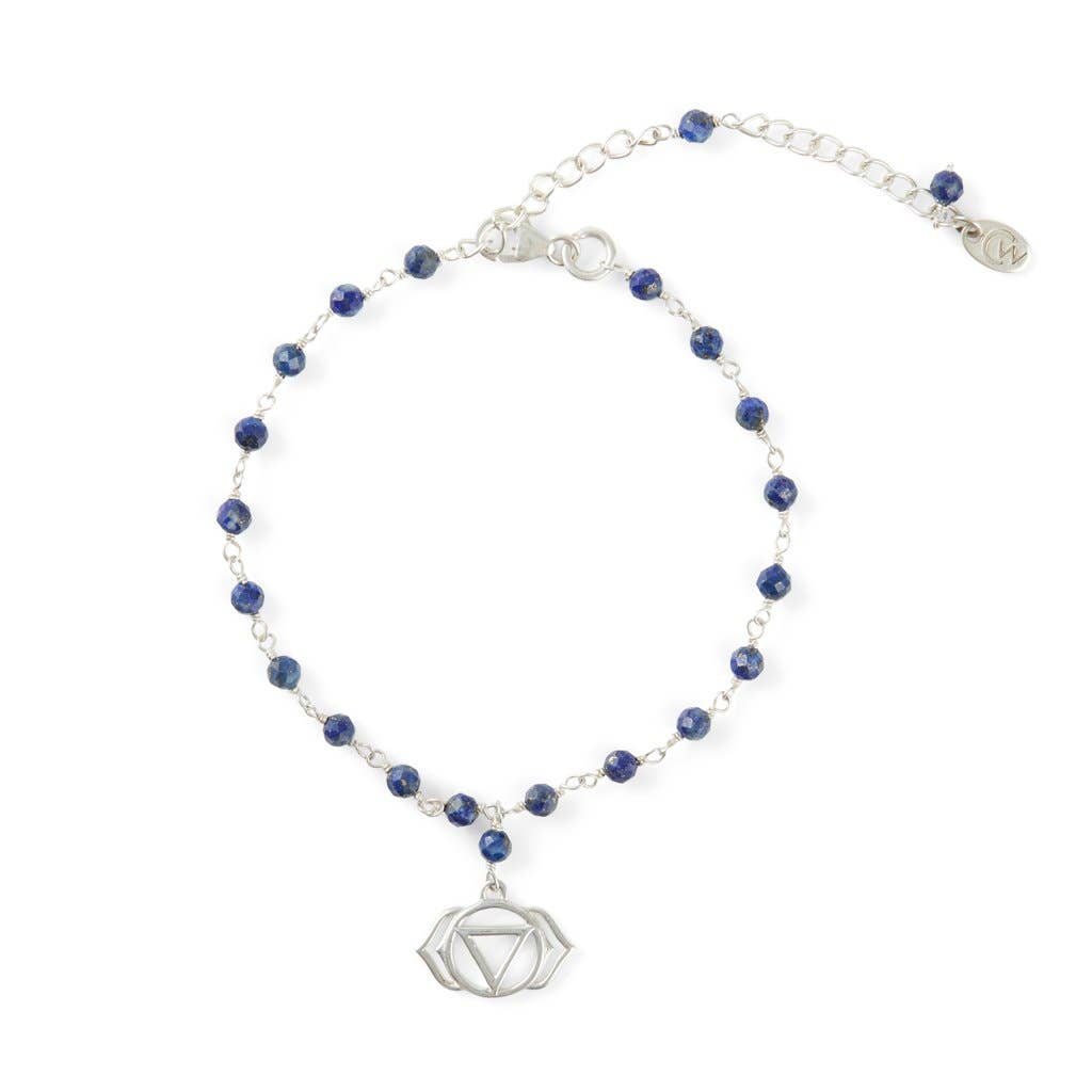 Sterling Silver Lapis Lazuli Third Eye Chakra Necklace