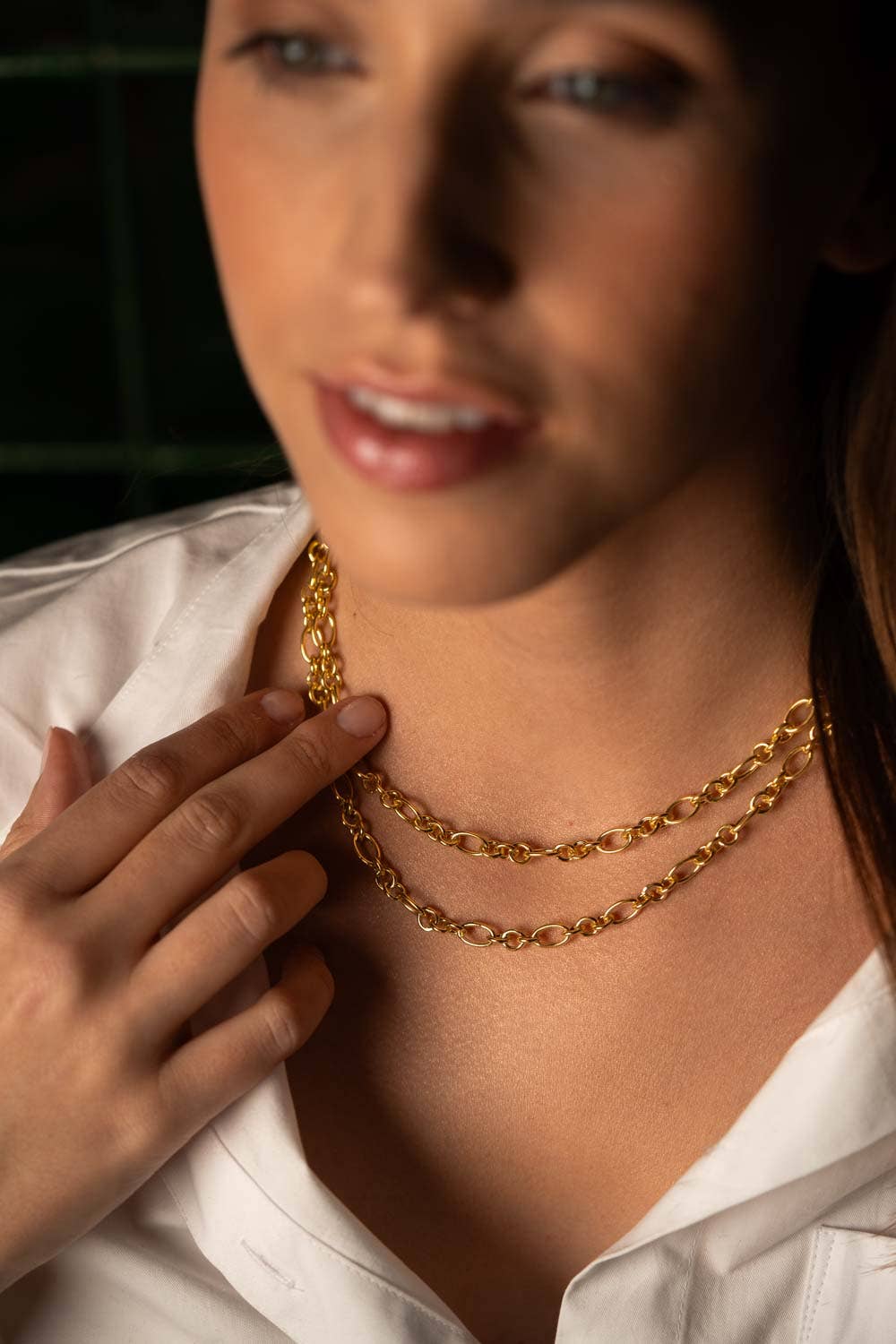 Gold Vermeil Heavy Oval Link Necklace