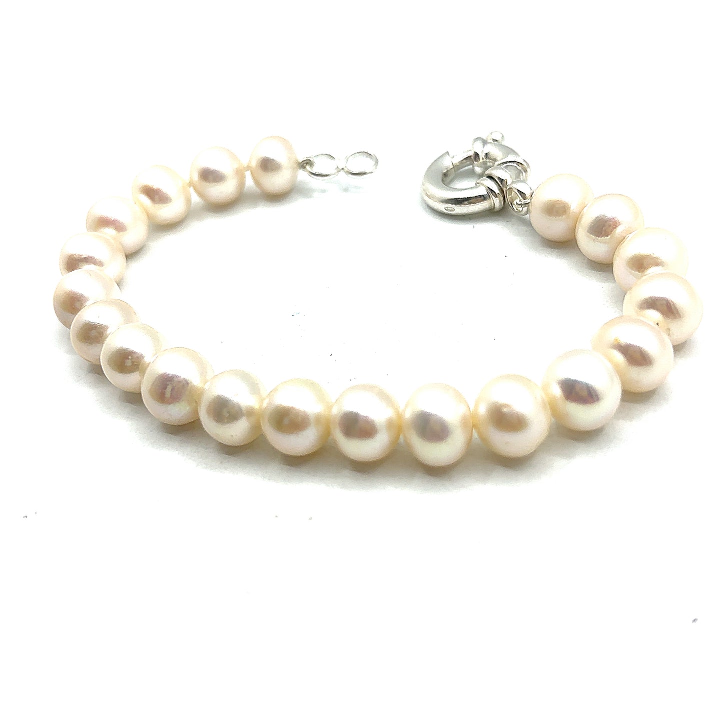 Freshwater Cultured Pearl Bracelet with Sterling Silver Clasp