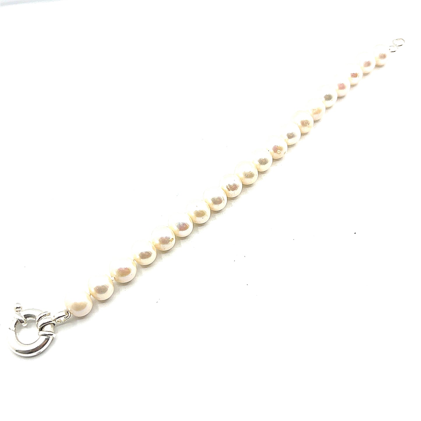 Freshwater Cultured Pearl Bracelet with Sterling Silver Clasp