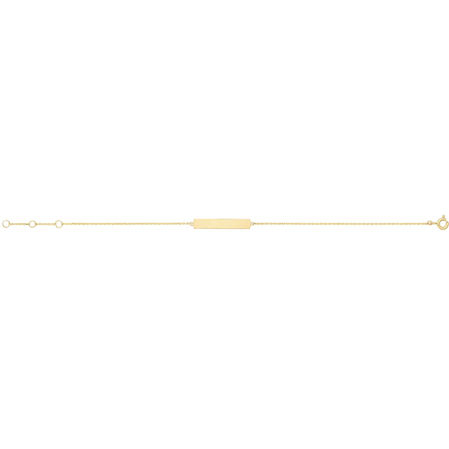 9ct Gold ID Adjustable Length Bracelet