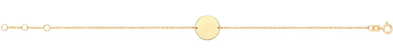 9ct Gold Disc ID Bracelet