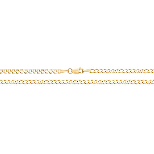 9ct Yellow Gold Flat Curb BVLD Chain