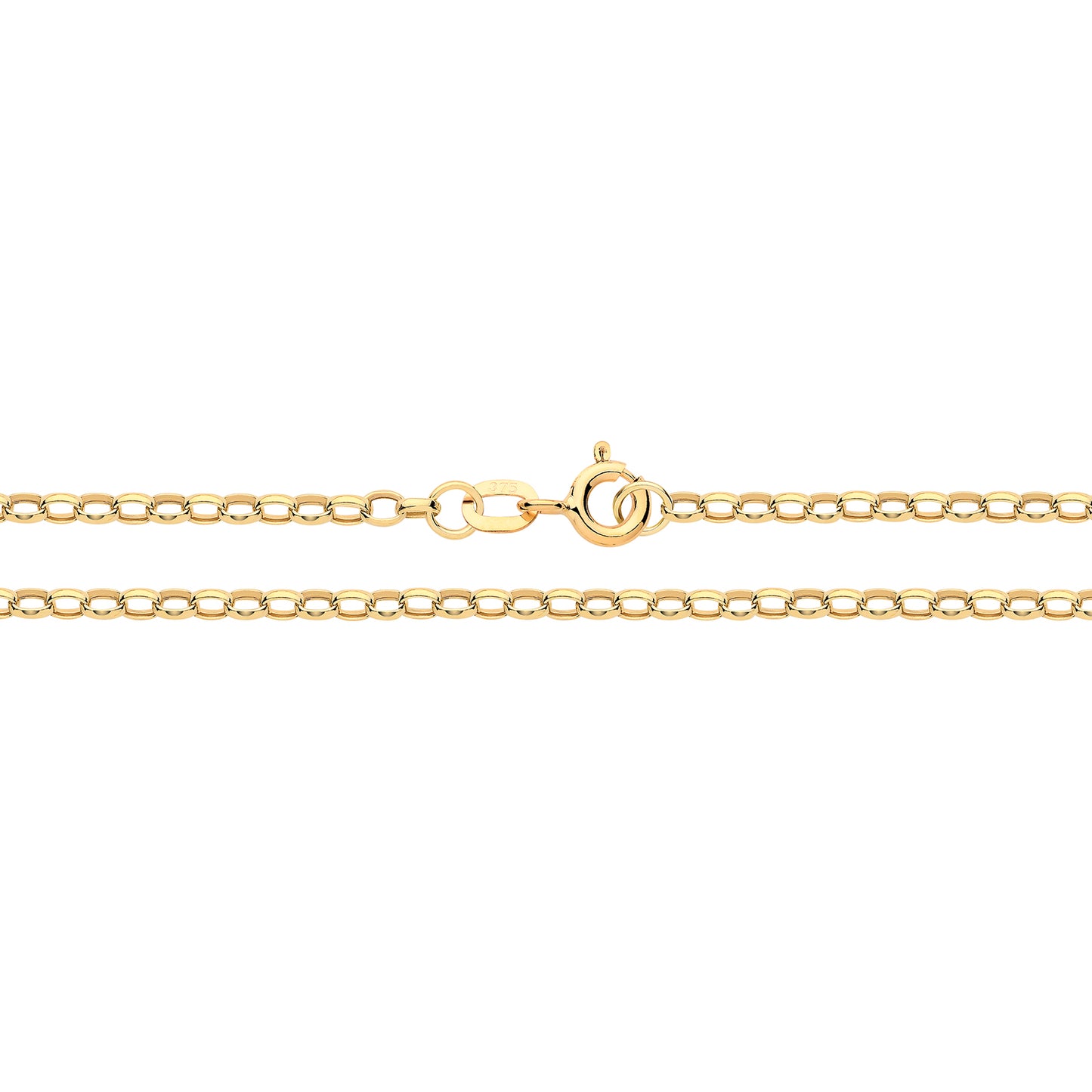 9ct Gold, Wide Diamond Cut Belcher Chain Available in 16" to 24"